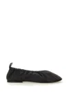 Jil Sander Nappa Ballerina Flats With Subtle Heel In Black