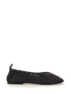 Jil Sander Nappa Ballerina Flats With Subtle Heel In Black