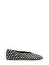 Jil Sander Black Ballet Flats With All-over Stud