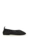 Jil Sander Nappa Ballerina Flats With Subtle Heel In Black
