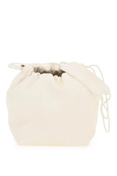 Jil Sander Nappa Leather Bucket Bag Women In White