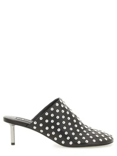 JIL SANDER JIL SANDER NAPPA LEATHER MULES WITH STUDS