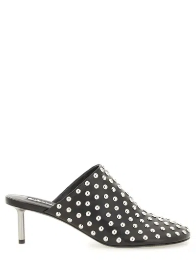 JIL SANDER JIL SANDER NAPPA LEATHER MULES WITH STUDS