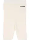Jil Sander Seamless Cotton Shorts In Natural