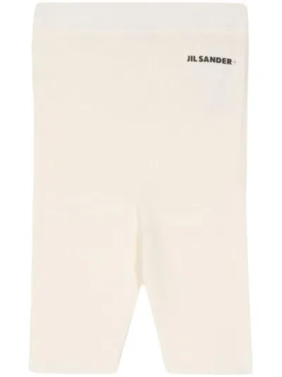 JIL SANDER NATURAL COTTON SHORTS