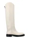 Jil Sander Woman Boot Cream Size 6.5 Leather In Beige