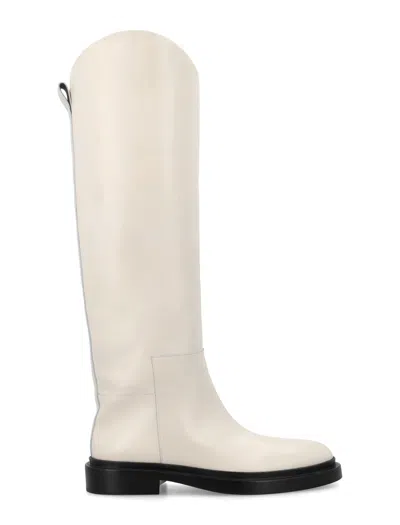 Jil Sander Horse Boot In Beige