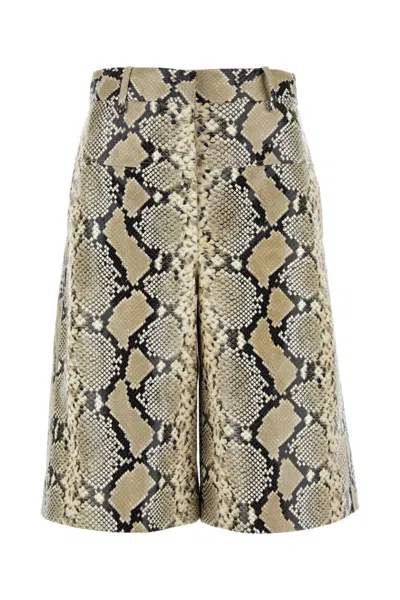 JIL SANDER NATURAL LEATHER SHORTS