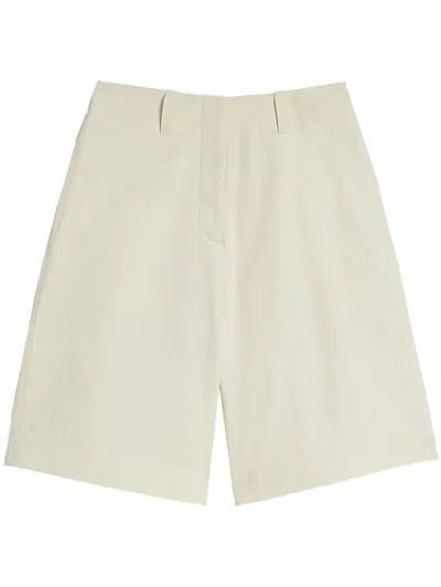 Jil Sander Natural Mini Shorts For Women In White