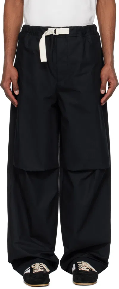 Jil Sander Trousers Cargo Adjustable Cuffs In Black