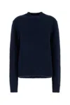 Jil Sander Navy Blue Alpaca Blend Oversize Sweater In Blue