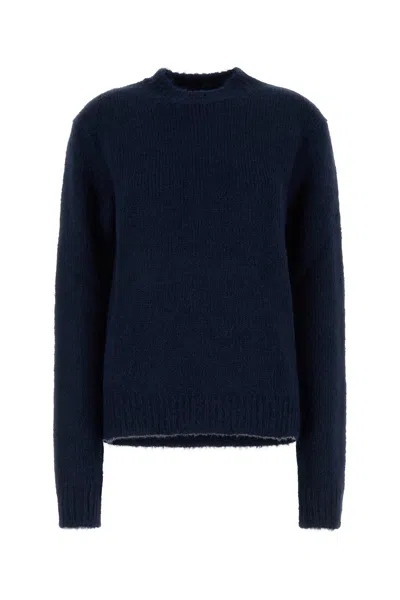 Jil Sander Navy Blue Alpaca Blend Oversize Sweater