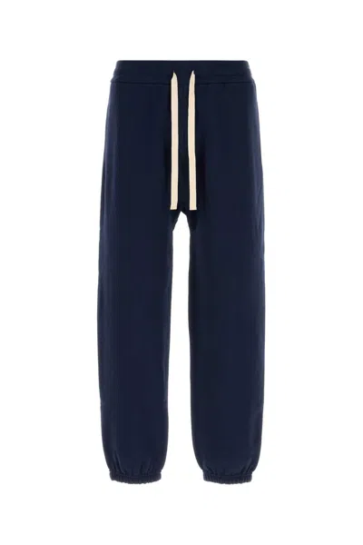JIL SANDER JIL SANDER NAVY BLUE COTTON JOGGERS