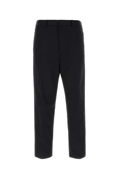 JIL SANDER NAVY BLUE COTTON PANT