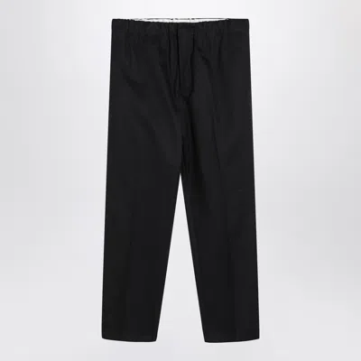 JIL SANDER JIL SANDER NAVY BLUE COTTON PANTS