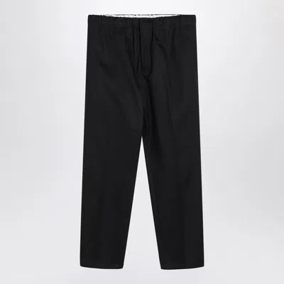 JIL SANDER JIL SANDER  NAVY BLUE COTTON PANTS