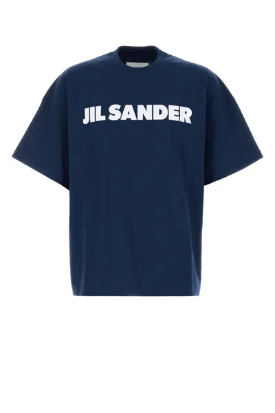 JIL SANDER T-SHIRT IN COTONE BLU NAVY  UOMO