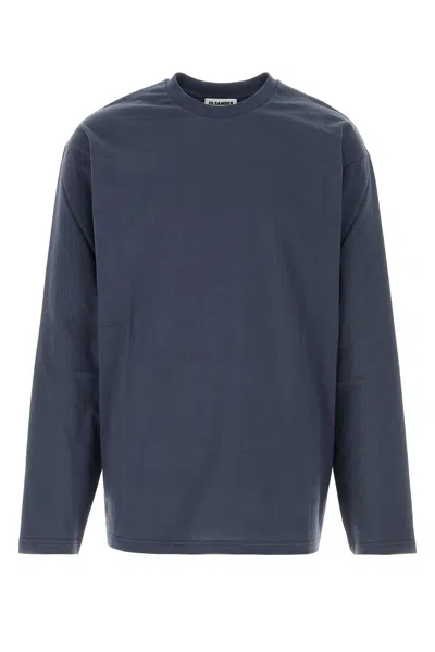 Jil Sander Navy Blue Cotton T-shirt