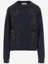 Jil Sander Wool Sweater With Floral Pattern