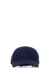 Jil Sander Navy Blue Logo Textured Baseball Hat In Navy Blue