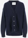 Jil Sander Women's Cashmere Cardigan In Navy Blue