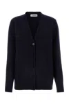 Jil Sander Navy Blue V Neck Cardigan In Navy Blue