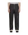 Jil Sander Navy Linen Cargo Pants In Black