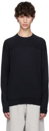 Jil Sander Navy Crewneck Long Sleeve T-shirt In 401 Navy