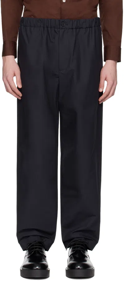 Jil Sander Navy Four-pocket Trousers In 401 Navy
