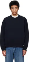 Jil Sander Navy Logo Flag Shoulder Sweatshirt In 401 Navy