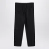 Jil Sander Navy Blue Cotton Pants In Blue