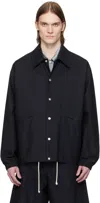 Jil Sander Button-up Jacket With Classic Collar In 400 Dark Navy