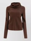 Jil Sander Neck Cowl Sleeves Long Knitwear In Brown