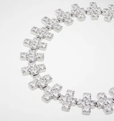 Jil Sander Zircon-embellished Necklace In White