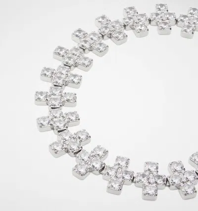 Jil Sander Zircon-embellished Necklace In Silver