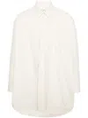 Jil Sander Neutral Double-collar Cotton Shirt In Neutrals