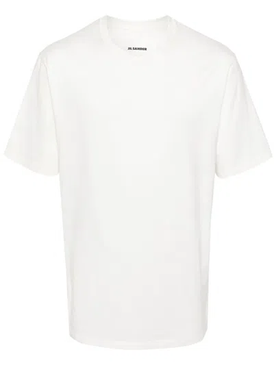 Jil Sander Logo-print Cotton T-shirt In Neutrals