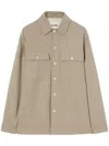 Jil Sander Long Sleeve Button Front Shirt In Neutrals