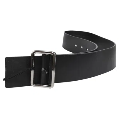 Pre-owned Jil Sander New  Women Unisex 4.5cm 58-78cm Men Belt Size 34/small In Black