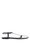 Jil Sander Black Sandals With Ankle Buckle Closure In Leather Woman In 001