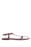 Jil Sander 10mm Leather T-bar Sandals In Red