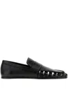 Jil Sander Nikki Loafers With Cut-out Design And Round Toe In Black