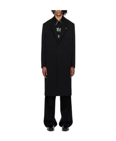 Jil Sander Notched-collar Peacoat In Black