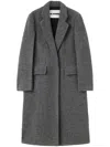 Jil Sander Notched-lapel Tailored Coat In Grey