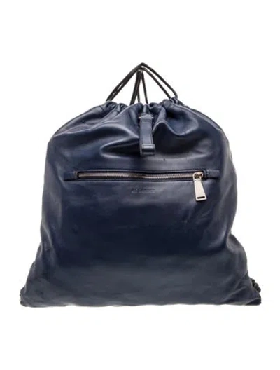 Pre-owned Jil Sander Nylon Backpack In Blue