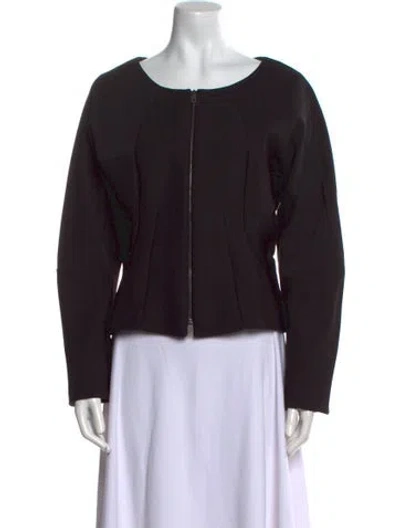 Pre-owned Jil Sander Nylon Bateau Neckline Sweatshirt In Black