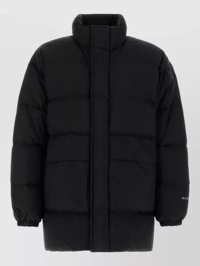 Jil Sander Nylon Blend Down Jacket High Collar In Black