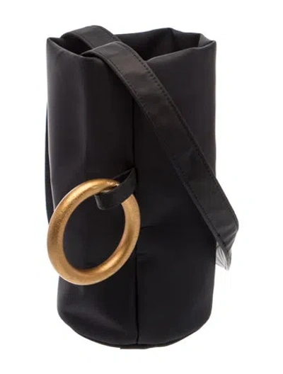 Pre-owned Jil Sander Nylon Bucket Bag In Black
