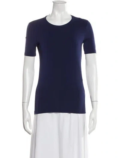 Pre-owned Jil Sander Nylon Crew Neck T-shirt In Blue