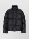 Jil Sander Nylon Down Puffer Jacket With High Collar In Black